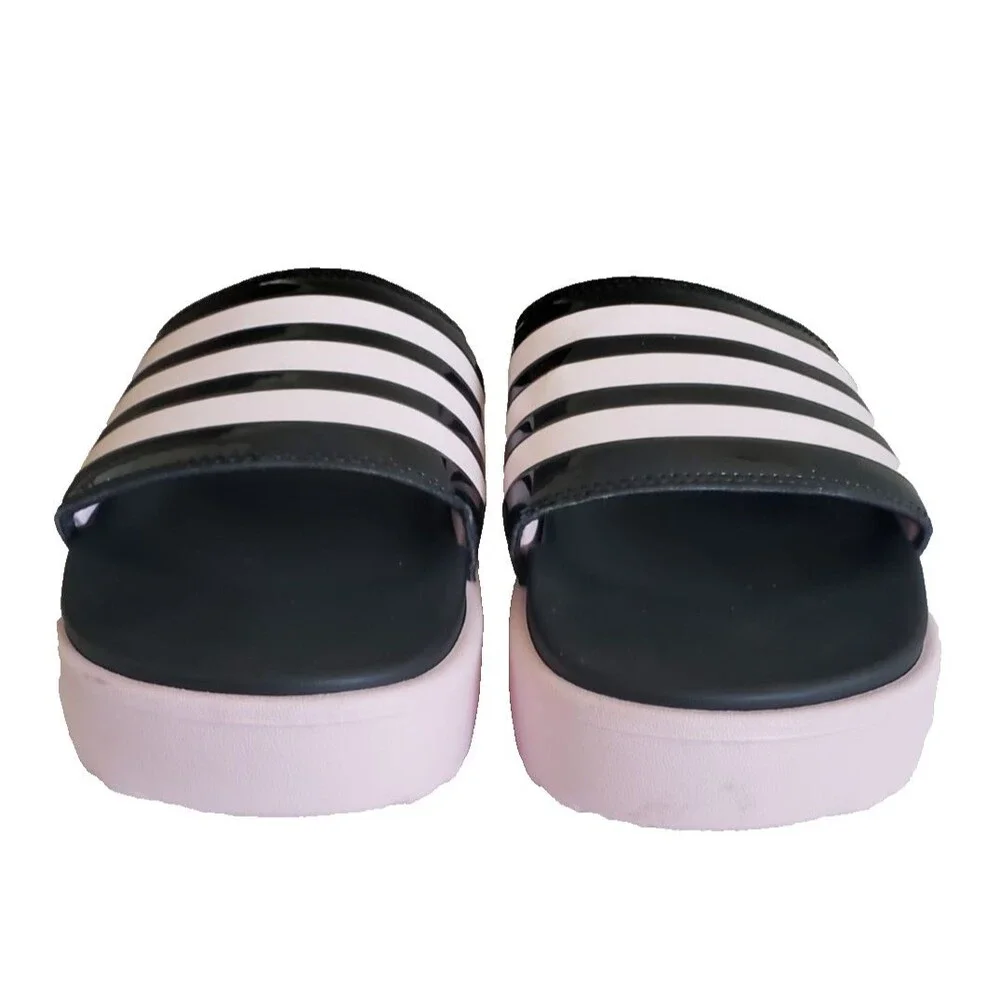 Adidas Shoes Adilette Platform Slides Sandals Black/Pink Men's Size 10 IH0720